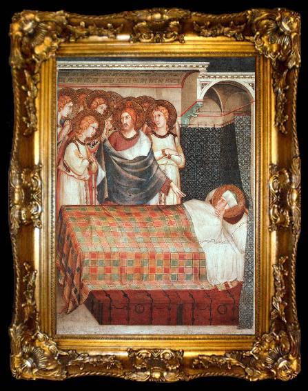 framed  Simone Martini The Dream of St.Martin, ta009-2